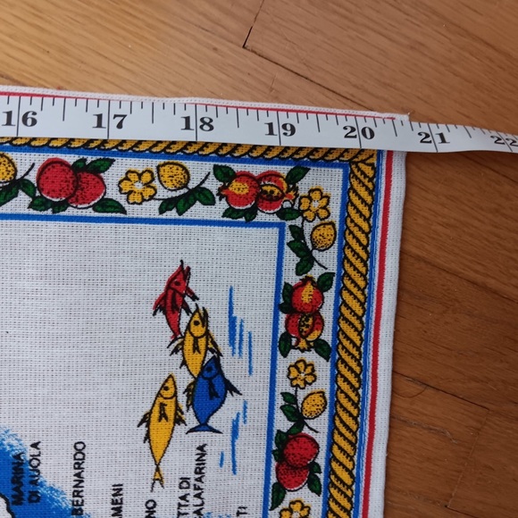 Souvenir of Sicily Italy Large Cotton Dish Towel - Picture 9 of 9